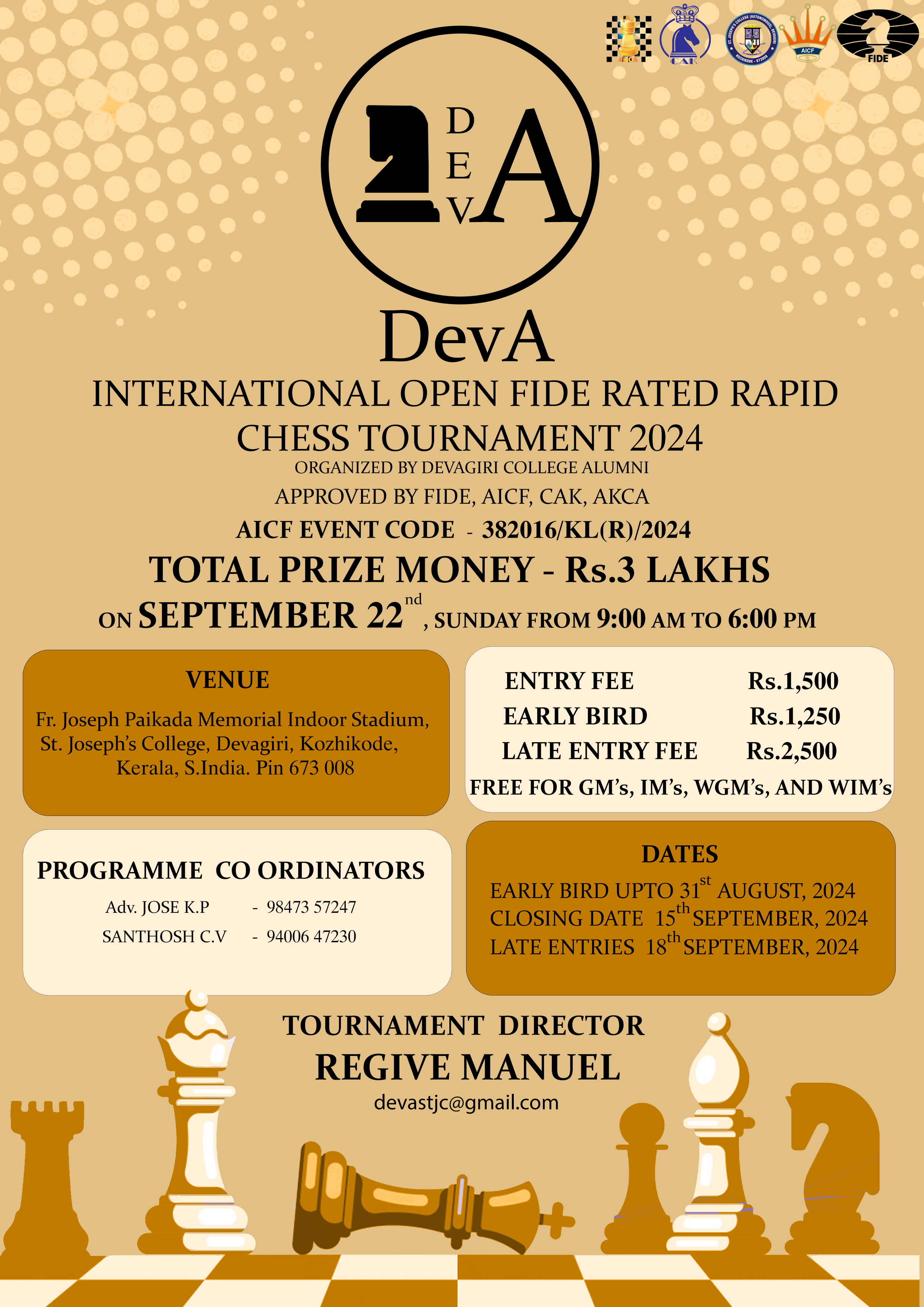 DevA International Open FIDE Rated Rapid Chess Tournament 2024